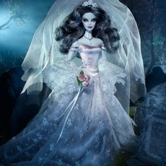 Haunted Beauty Zombie Bride Barbie Doll - Gold Label - Picture 3 of 14
